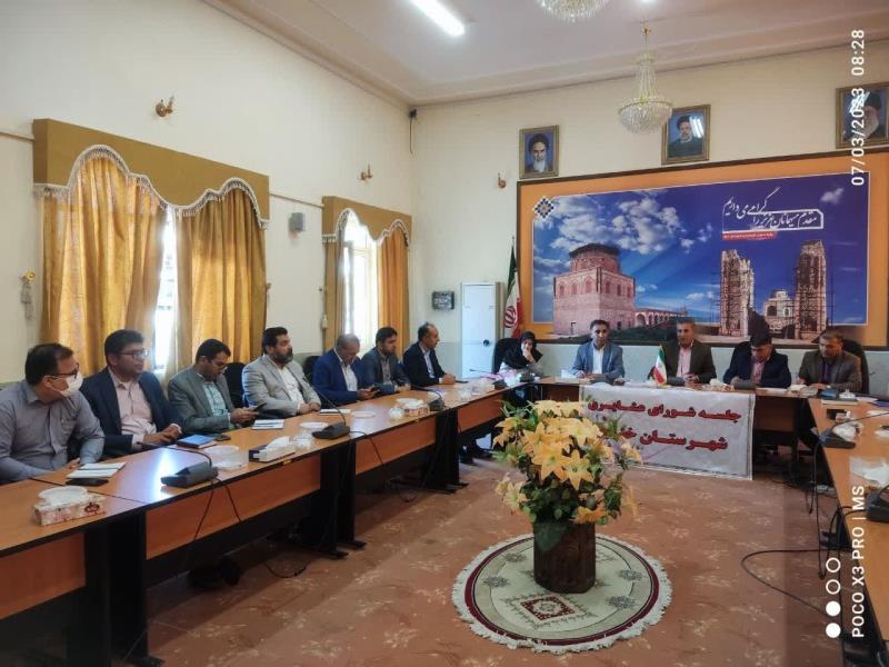 جلسه شورای تامین شهرستان خنج، در راستای ممیزی واختلافات مراتع، اسکان و ساماندهی عشایر خنج برگزار شد